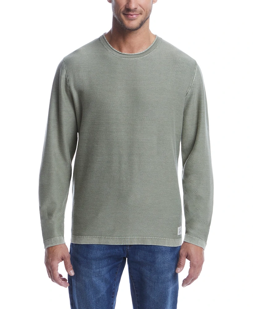 Weatherproof Vintage Men's Twill Stonewash Crewneck Sweater