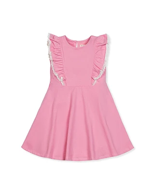 Hope & Henry Little Girls Sleeveless Knit Pinafore Dress