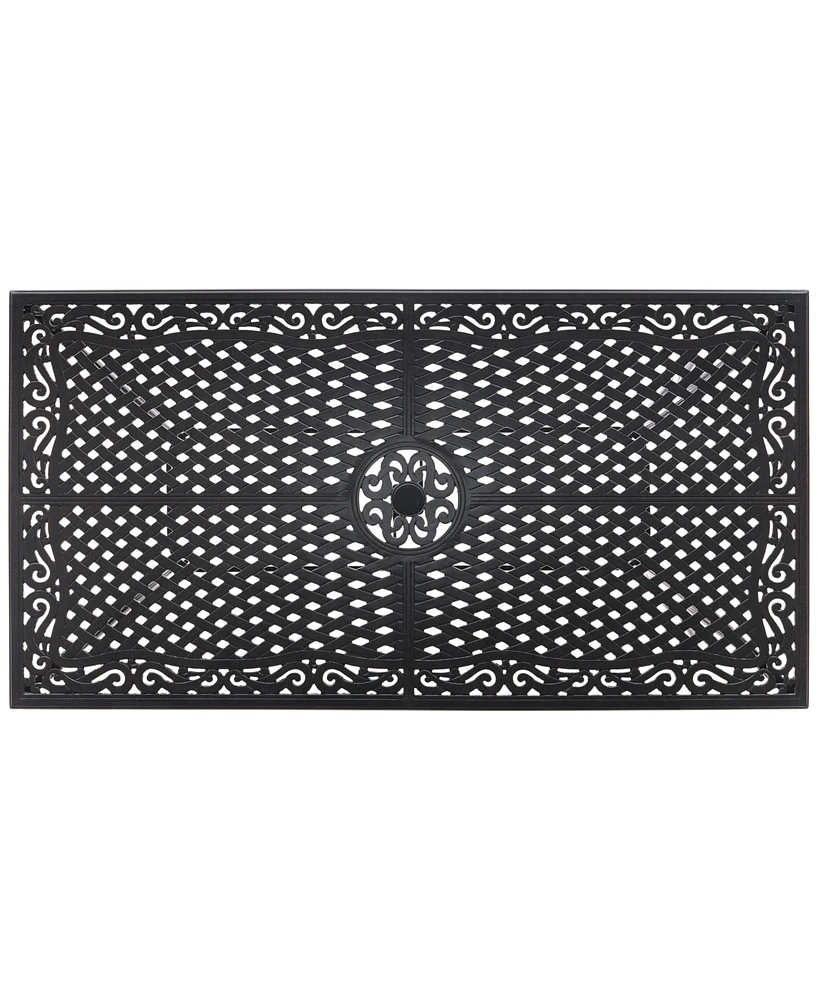 Wythburn Mix and Match 72"x 38" Cast Aluminum Outdoor Dining Table, Created for Macy's