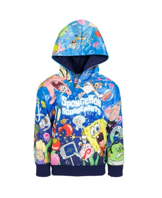 SpongeBob SquarePants Little Boys Plankton Patrick Squidward Fleece Pullover Hoodie Toddler|Child