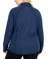 Id Ideology Plus Size Zip-Front Long Sleeve Jacket, Created for Macy's