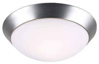 Davis Modern Ceiling Light Flush Mount Fixture 11" Wide Brushed Nickel Silver Metal Frosted Glass Dome Shade for Bedroom Kitchen Living Room Family Ha
