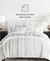 ienjoy Home Vertical Stripe 3-Piece Comforter Set