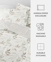 ienjoy Home Foliage Stripe 2-Piece Comforter Set, Twin/Twin Xl