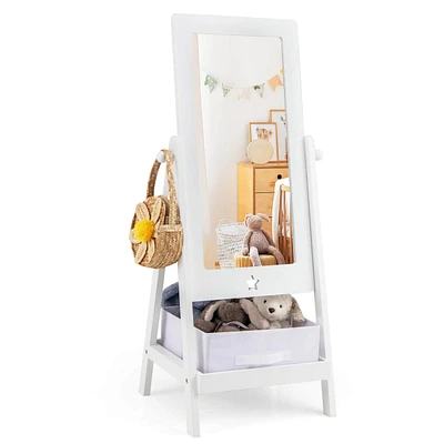 Kids Freestanding Full Length Dressing Floor Mirror