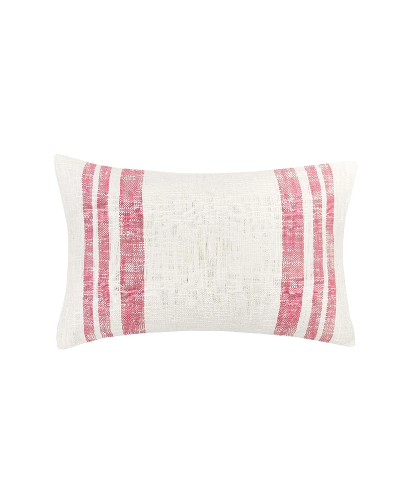 14" x 22" Morgan Hibiscus Woven Luxury Premium Spring & Summer Rectangle Accent Throw Pillow