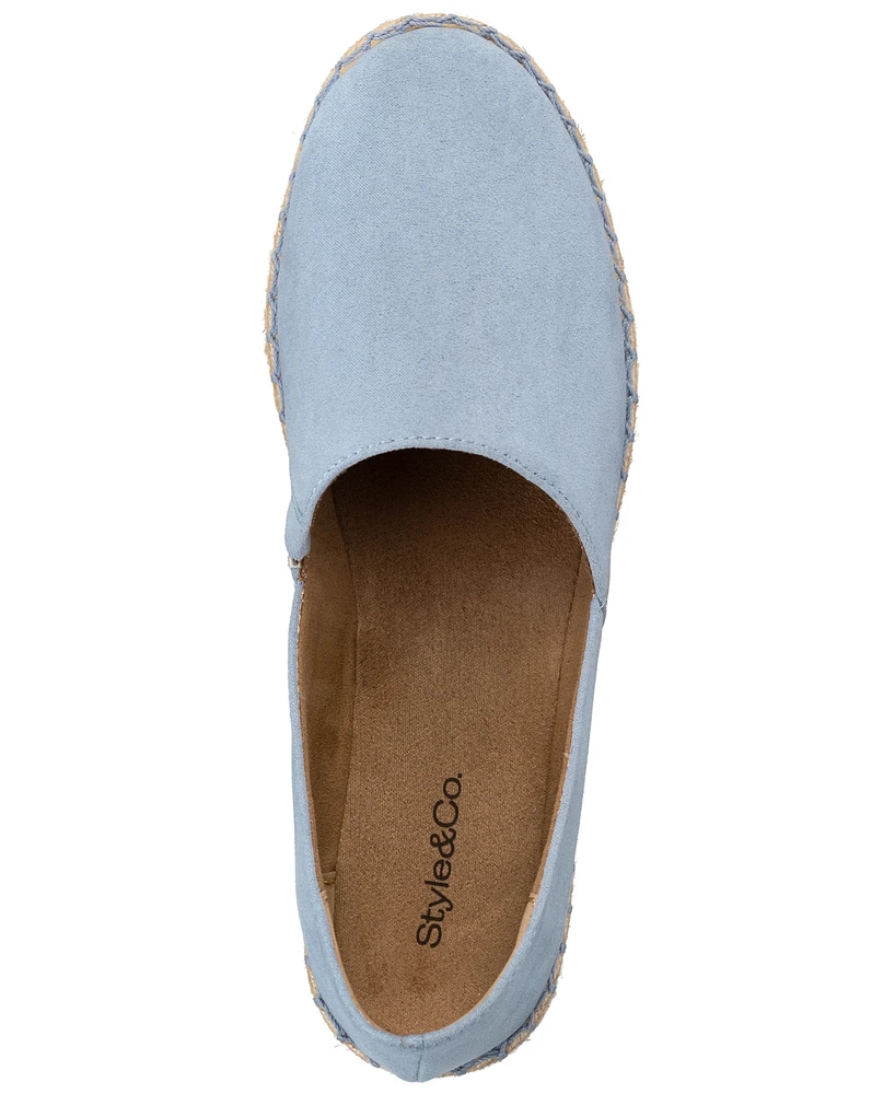 Style & Co Women's Reevee Stitched-Trim Espadrille Flats