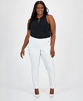 I.n.c. International Concepts Plus Bengaline Skinny Pants, Created for Macy's