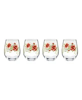 Lenox Butterfly Meadow Stemless Wine Glasses, Set of 4