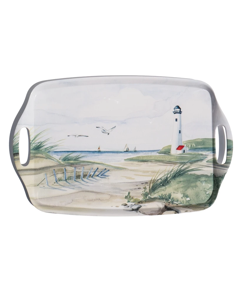 Abode Homewares By The Shore Handled Tray, 19.1"