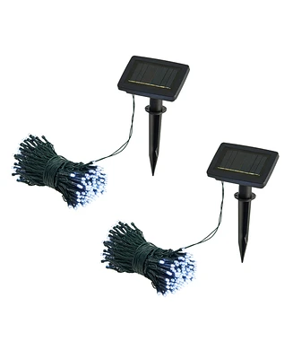Glitzhome 72' Set of 2 Solar String Light with 200 Led lights