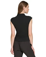 Dkny Women's Mock-Neck Sleeveless Knit Top, Regular & Petite
