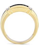Men's Black & White Diamond Ring (1/2 ct. t.w.) in 10k Gold