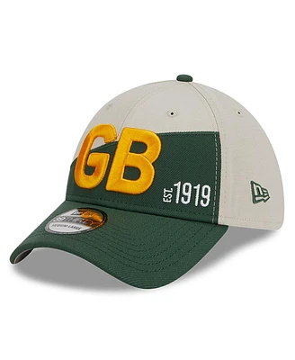 Men's New Era Cream, Green Bay Packers 2023 Sideline Historic 39THIRTY Flex Hat