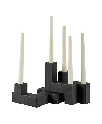 Danya B Contemporary Metal 2-Piece Stacking Candelabra Taper Candle Holder Set