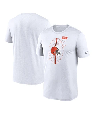 Men's Nike White Cleveland Browns Legend Icon Performance T-shirt