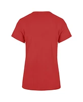 Women's '47 Brand Scarlet Distressed San Francisco 49ers Pep Up Frankie T-shirt