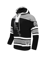 Men's Freeze Max Bart Simpson Gray, Black The Simpsons Puckhead Hoodie Hockey Jersey