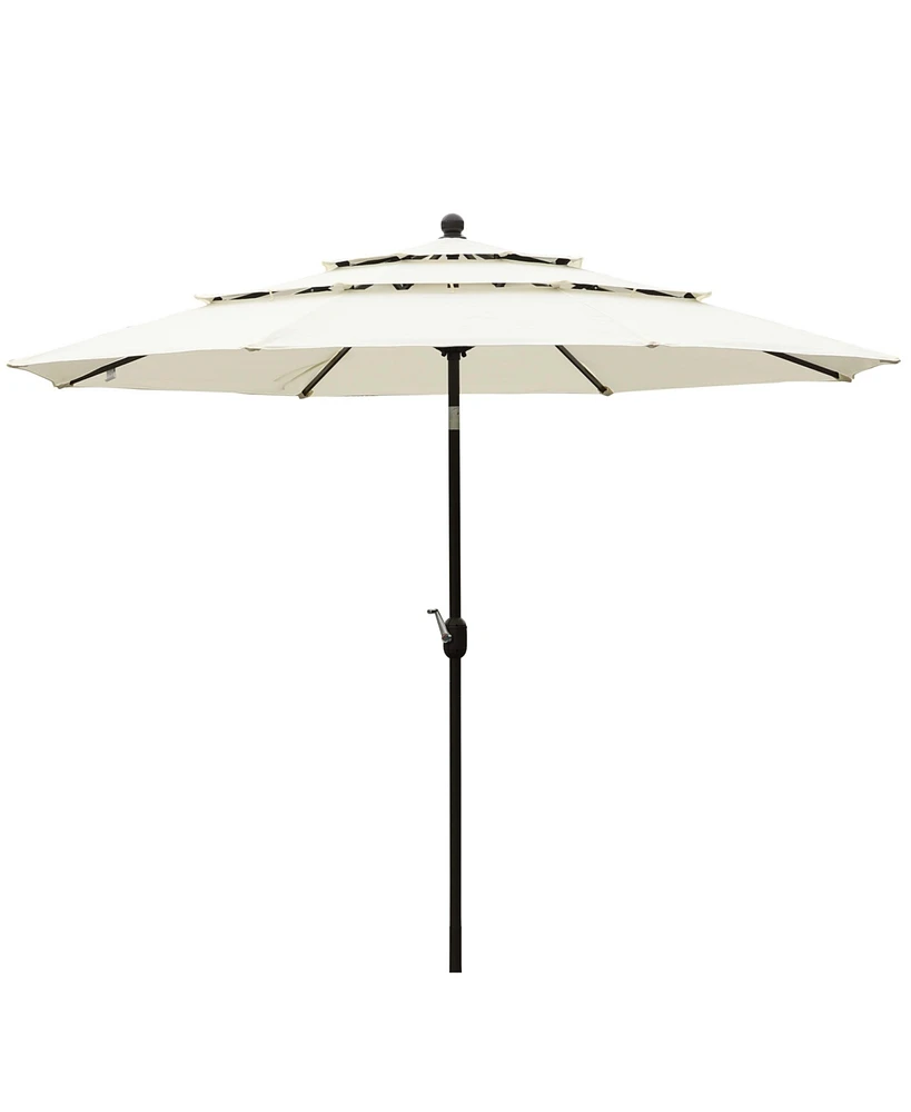 Aoodor Garden Market Umbrella - 10 Ft x 8.3 Outdoor Patio Round