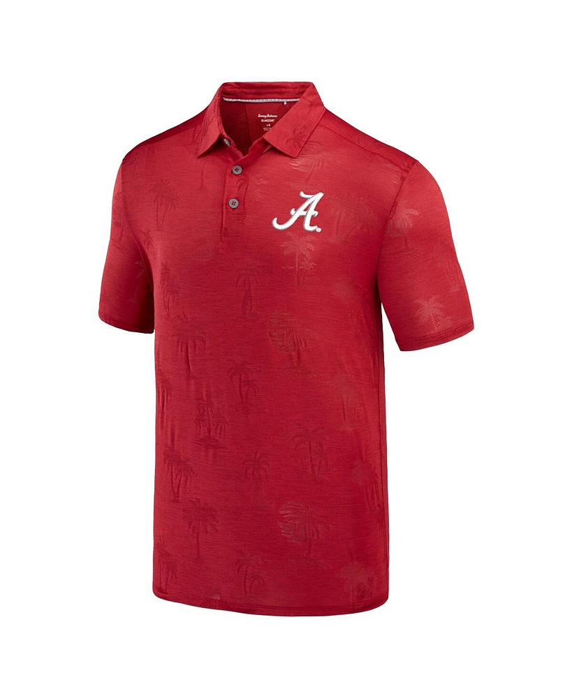 Men's Tommy Bahama Crimson Alabama Crimson Tide Sport Palm Coast Palmera IslandZone Polo Shirt