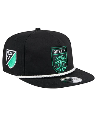 Men's New Era Black Austin Fc The Golfer Kickoff Collection Adjustable Hat