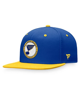 Men's Fanatics Royal Distressed St. Louis Blue Distresseds Heritage Vintage-Like Retro Fitted Hat