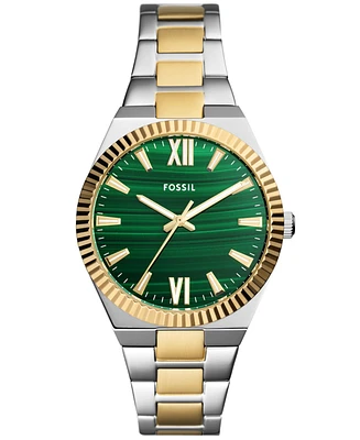 Fossil Women's Scarlette Three-Hand Two-Tone Stainless Steel Watch 38mm