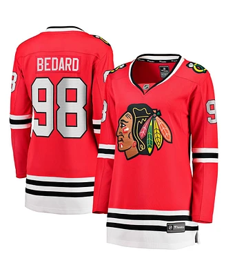 Women's Fanatics Connor Bedard Red Chicago Blackhawks Home Breakaway Player Jersey
