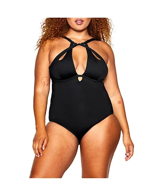 City Chic Plus Cancun Underwire 1 Piece Swimsuit