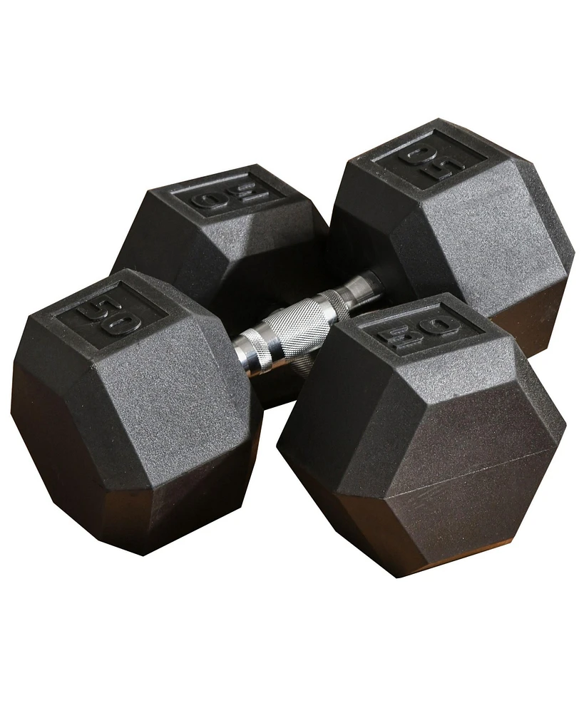 Soozier 50bs/Single Set of 2 Dumbbell Weights for Home Gym Cardio Exercise