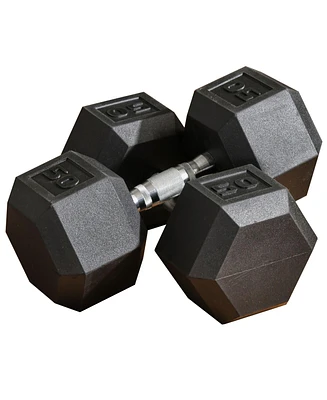 Soozier 50bs/Single Set of 2 Dumbbell Weights for Home Gym Cardio Exercise