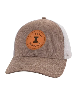 Men's Ahead Tan, White Illinois Fighting Illini Pregame Adjustable Hat