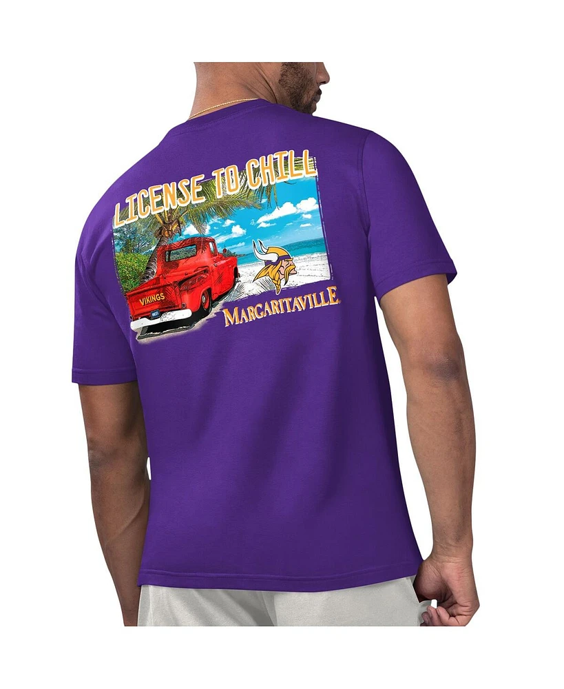 Men's Margaritaville Purple Minnesota Vikings Licensed to Chill T-shirt