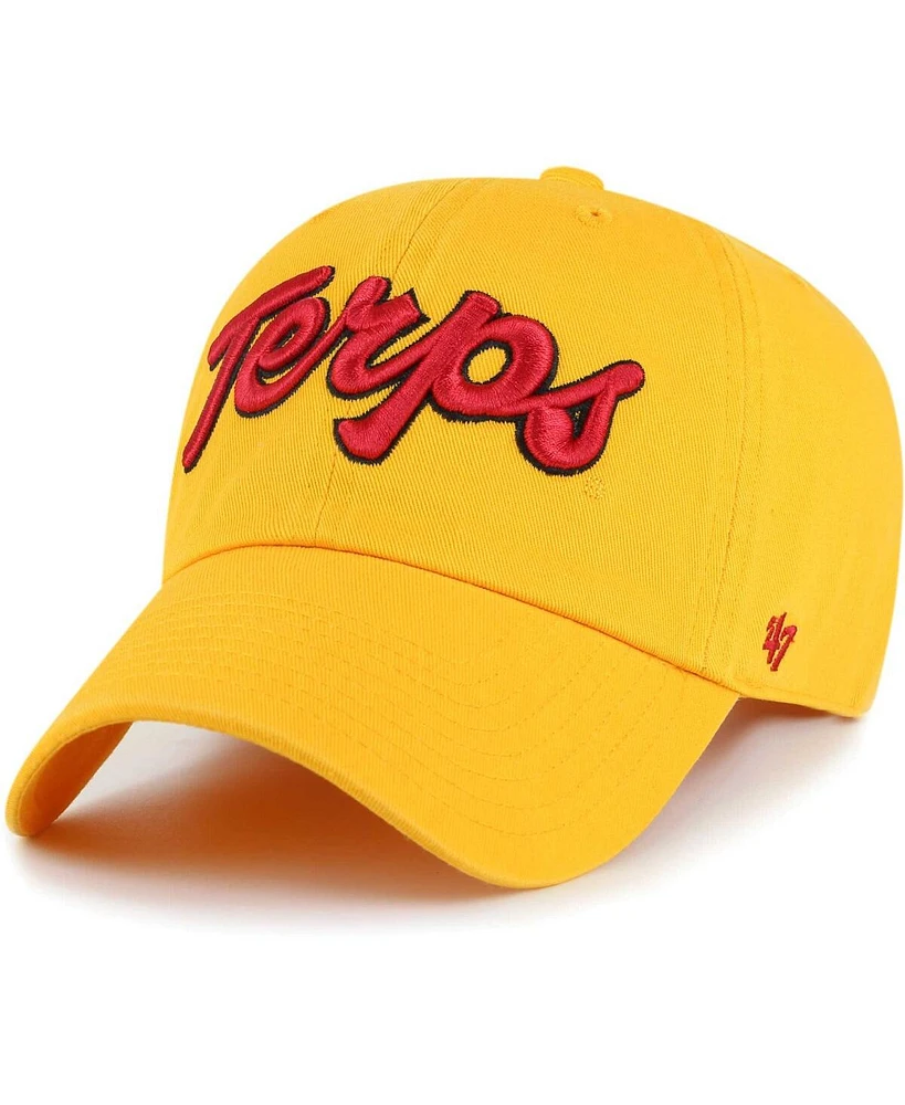 Men's '47 Brand Gold Distressed Maryland Terrapins Vintage-Like Clean Up Adjustable Hat