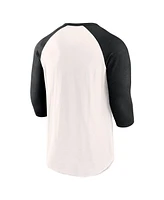 Men's Fanatics White, Black San Francisco Giants Backdoor Slider Raglan 3/4-Sleeve T-shirt