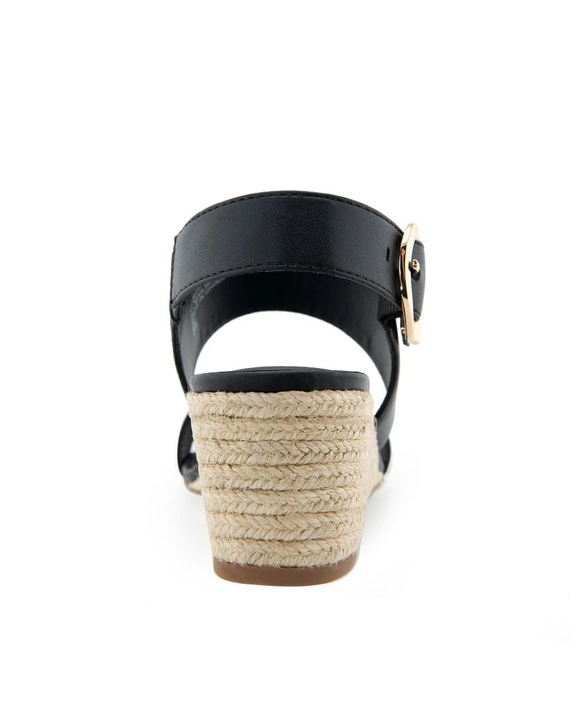Aerosoles Women's Worth Open Toe Wedge Sandals