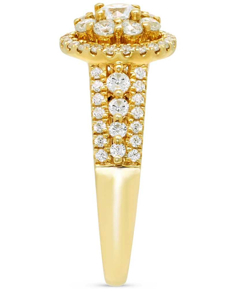 Diamond Double Halo Engagement Ring (1 ct. t.w.) in 14k Gold