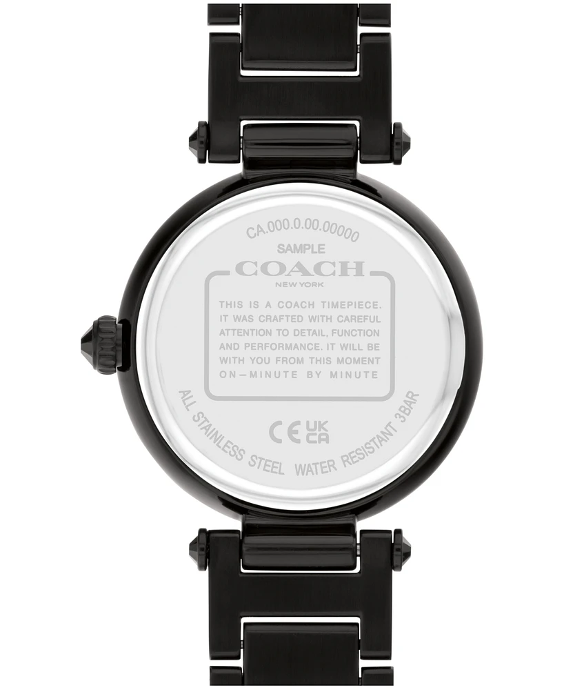 Coach Women's Cary Black Stainless Steel Crystal Watch 34mm