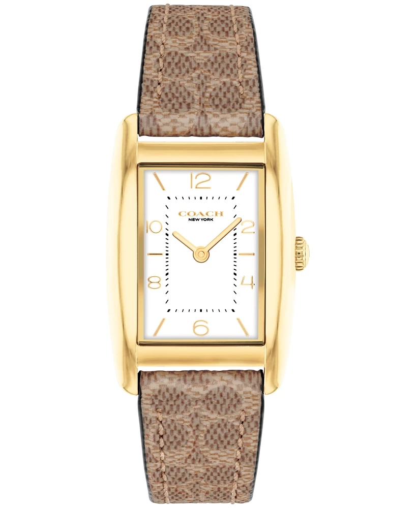 Coach Women's Reese Tan Signature C Canvas Watch 24mm