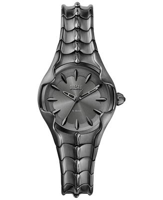 Diesel Women's Vert Three Hand Gunmetal Stainless Steel Watch 32mm