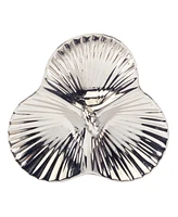 Certified International Silver Coast 3-d Shell 3 Section Server