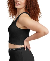 Hanes Women's Originals Cozywear Cropped Ribbed Tank Top OG117
