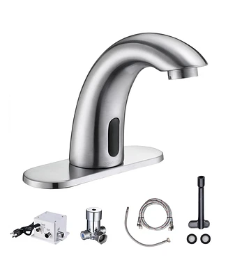 Aquaterior Touchless Faucet Automatic Sensor Cold Hot Water Hands Free Bathroom