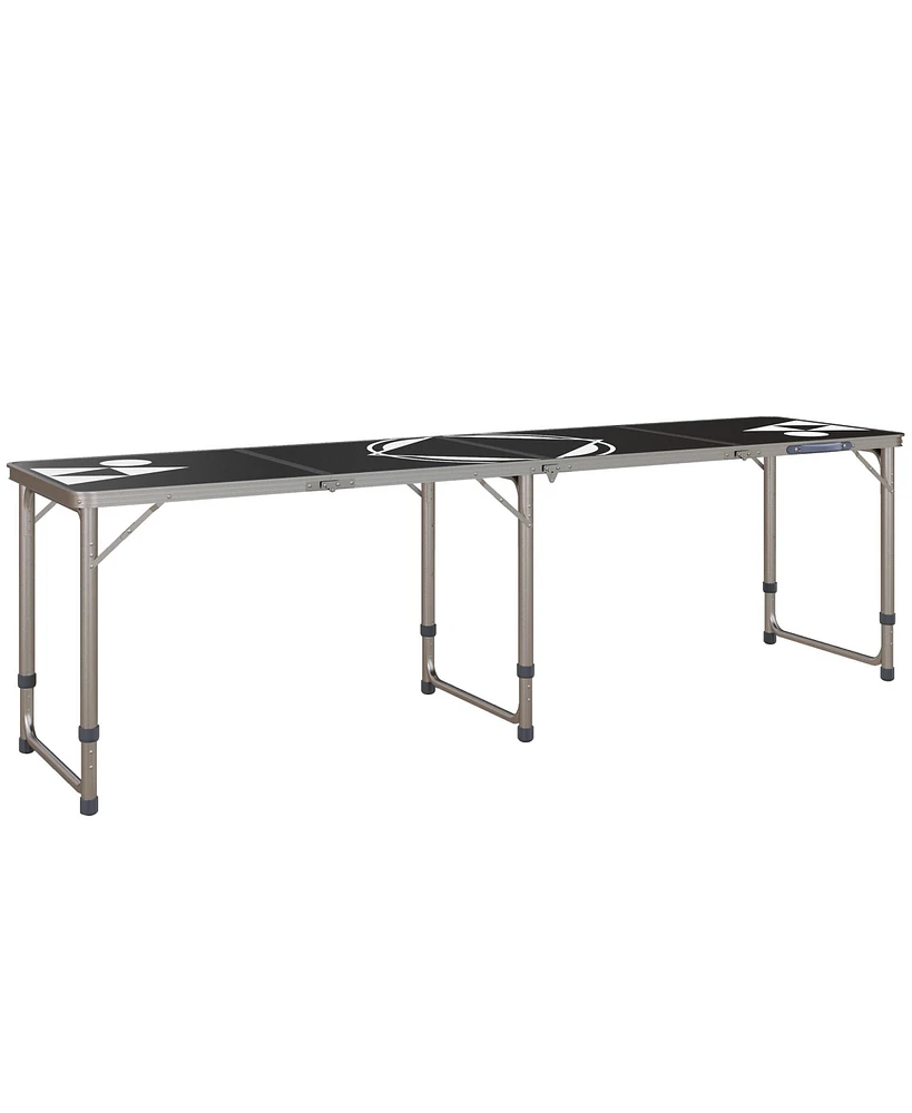 Outsunny 8' Folding Camping Table with Adjustable Legs