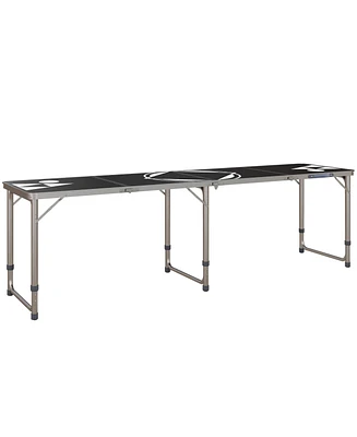 Outsunny 8' Folding Camping Table with Adjustable Legs