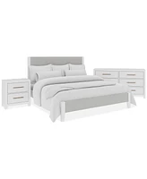 Catriona 3pc Bedroom Set (King Upholstered Bed, Dresser & 2-Drawer Nightstand), Created for Macy's