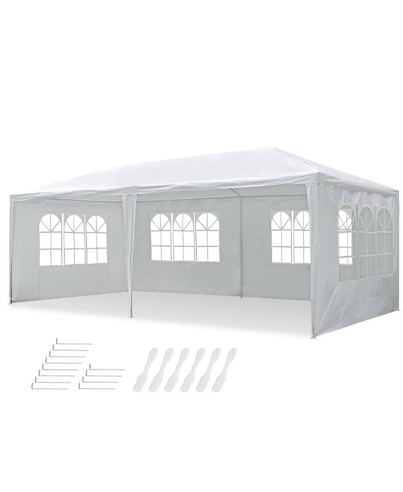 10' x 20' Party Wedding Tent Canopy Outdoor Heavy Duty Pavilion Cater Event White