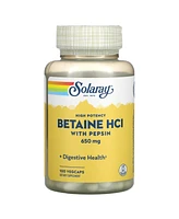 Solaray High Potency Betaine HCl with Pepsin - 100 VegCaps