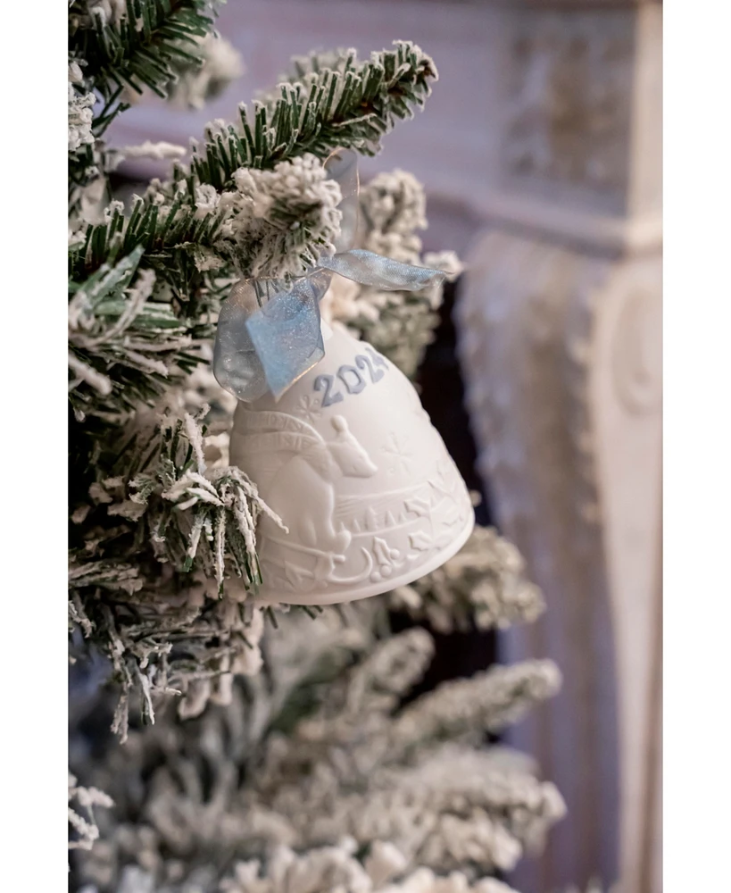 Lladro 2024 Christmas bell blue