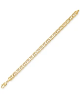 Italian Gold Men's Polished Mariner Link Chain Bracelet in 14k Gold